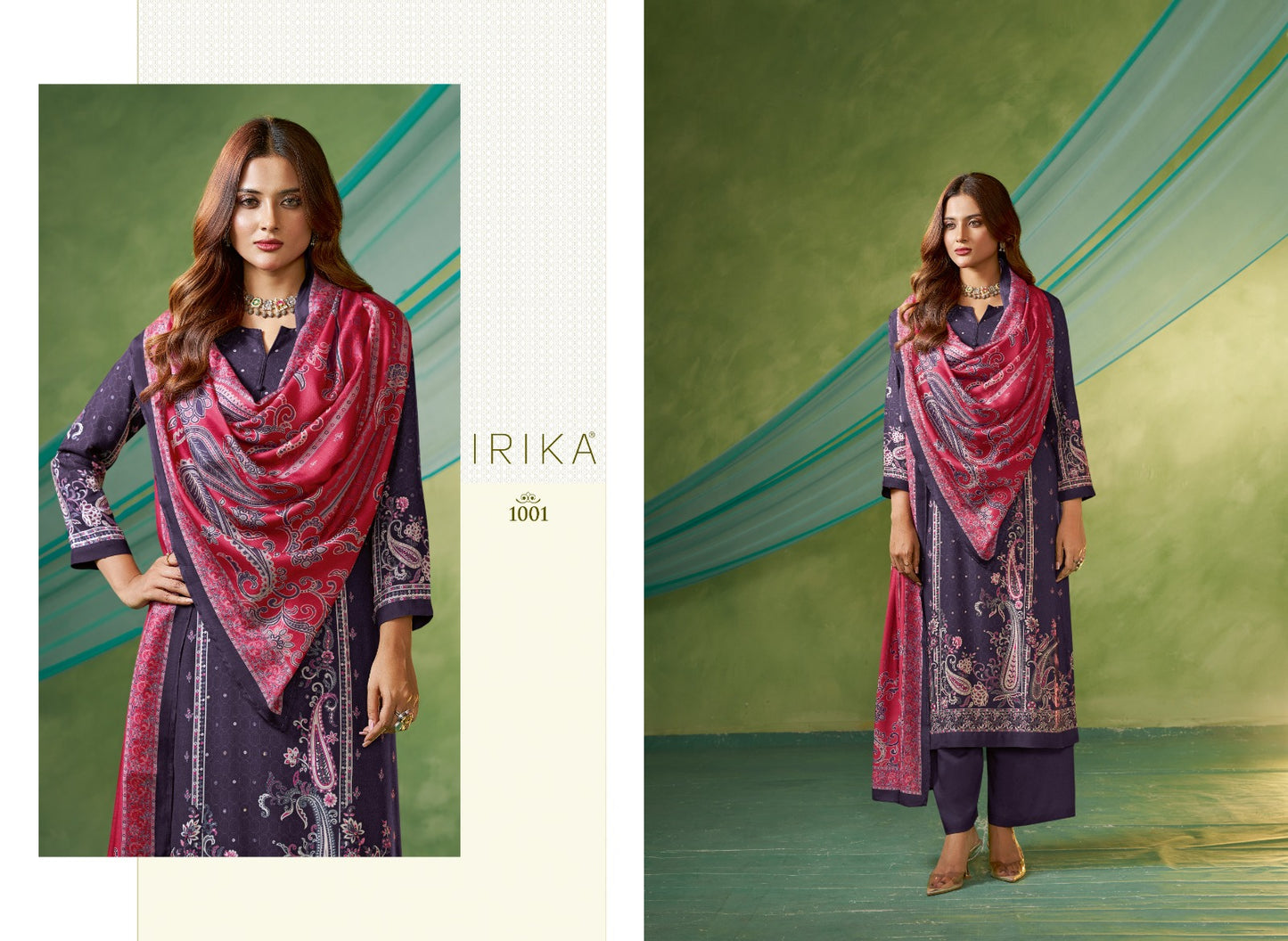 Haisley Irika Viscose Pashmina Suits Exporter India