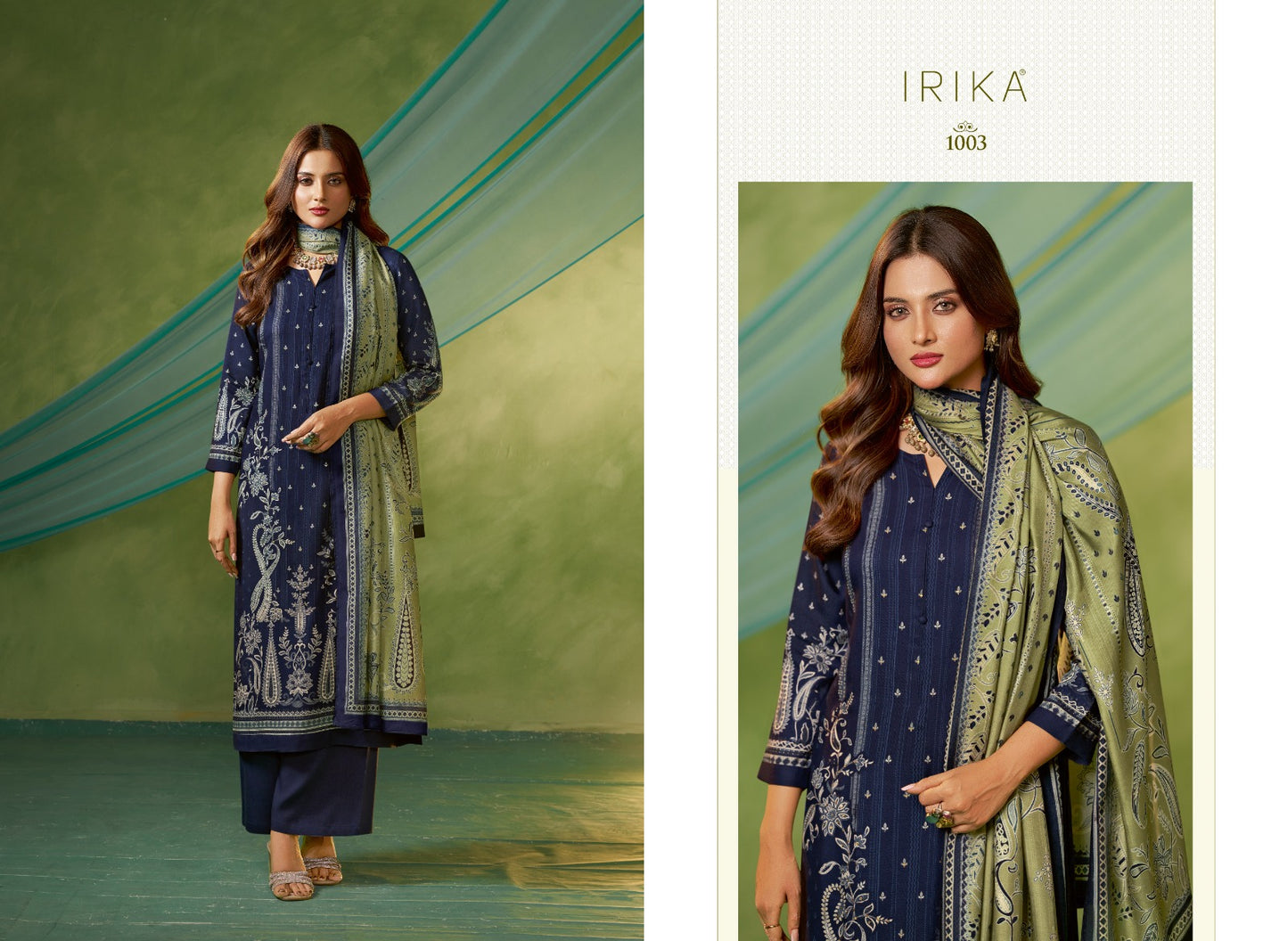 Haisley Irika Viscose Pashmina Suits Exporter India