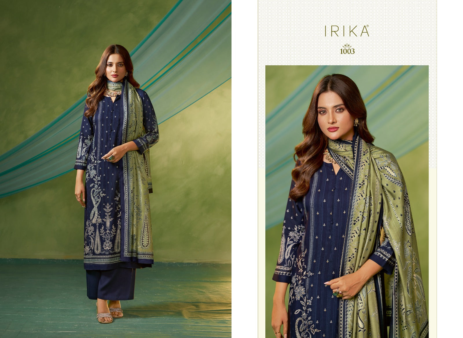 Haisley Irika Viscose Pashmina Suits Exporter India