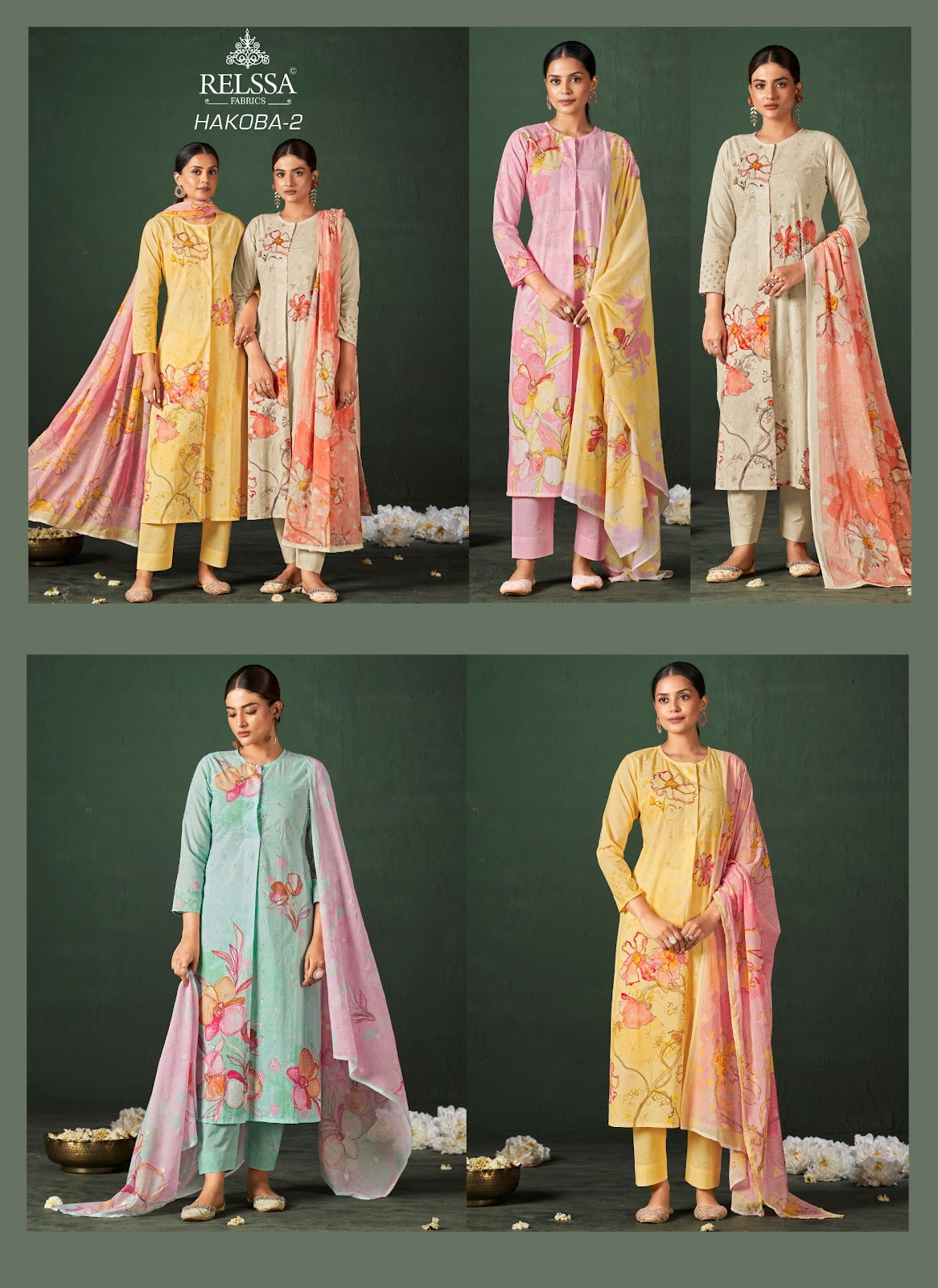 Hakoba 2 Relssa Fabrics Cotton Lawn Pant Style Suits Supplier Ahmedabad