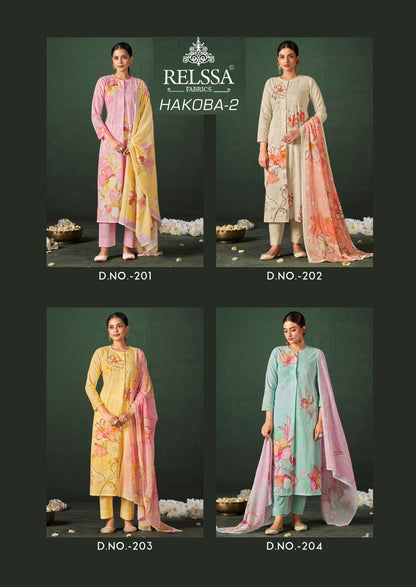 Hakoba 2 Relssa Fabrics Cotton Lawn Pant Style Suits Supplier Ahmedabad