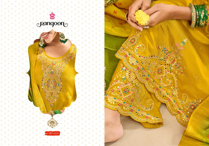 Haldi Mehandi Vol 2 Rangoon Chinnon Readymade Plazzo Style Suits Wholesale Price