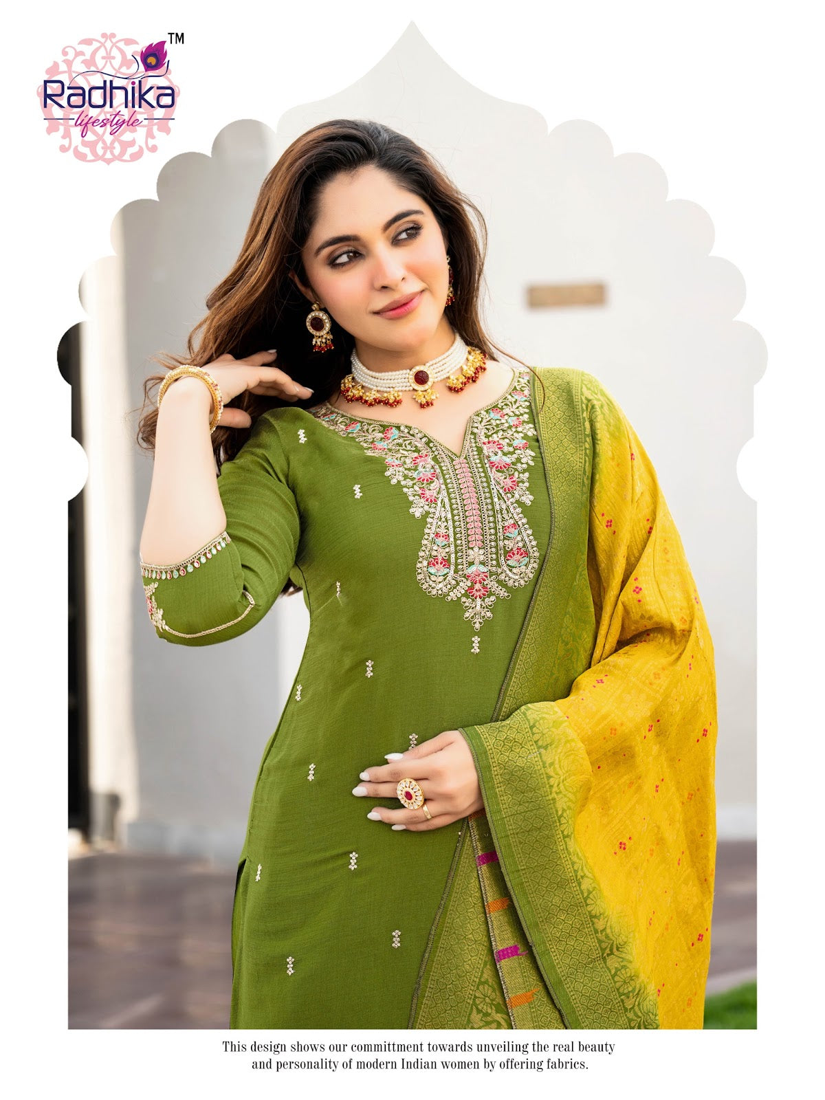 Haldi Mehndi Vol 1 Radhika Lifestyle Chiffon Readymade Pant Style Suits Manufacturer Ahmedabad