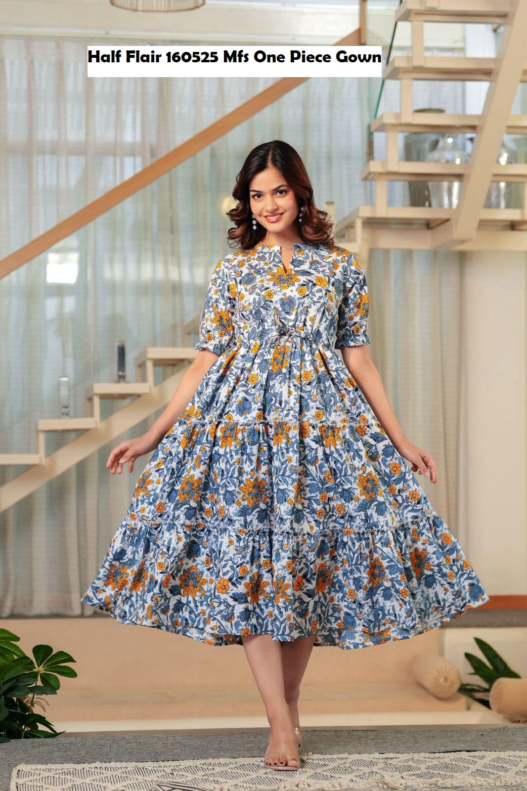 Half Flair 160525 Mfs Cotton One Piece Gown Exporter Gujarat