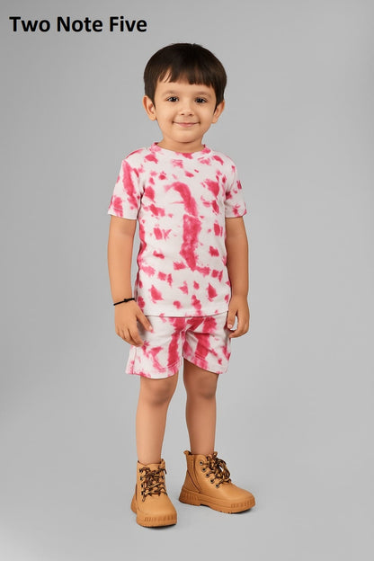 Half Sleeves 26 Two Note Five Cotton Blend Boys Shorts Set Exporter India