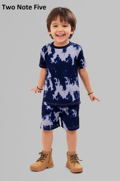 Half Sleeves 26 Two Note Five Cotton Blend Boys Shorts Set Exporter India