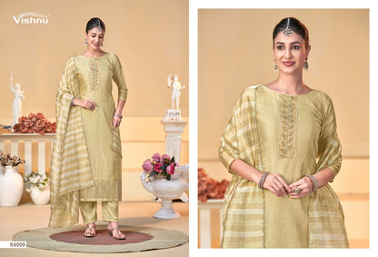 Halima Vishnu Impex Banarasi Silk Pant Style Suits Supplier Gujarat