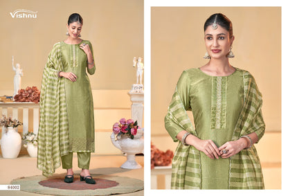 Halima Vishnu Impex Banarasi Silk Pant Style Suits Supplier Gujarat