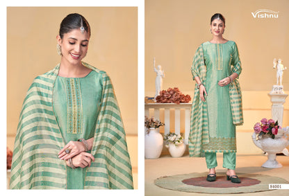 Halima Vishnu Impex Banarasi Silk Pant Style Suits Supplier Gujarat