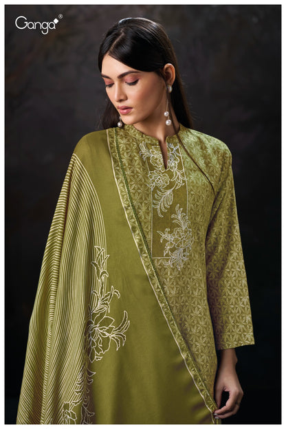 Hallie 3984 Ganga Wool Pashmina Suits Wholesale Price