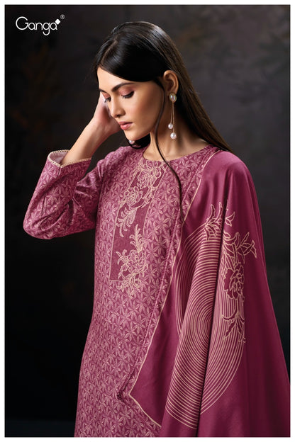 Hallie 3984 Ganga Wool Pashmina Suits Wholesale Price