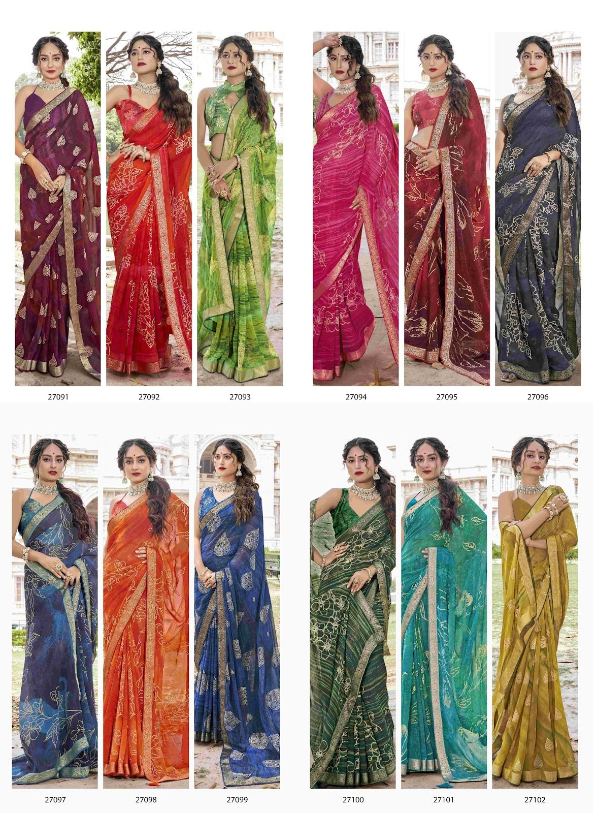 Hampi Vallabhi Prints Georgette Sarees Supplier Gujarat