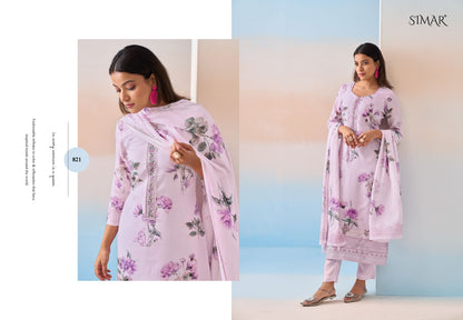 Hamsa Simar Pure Viscose Muslin Pant Style Suits Wholesale Price