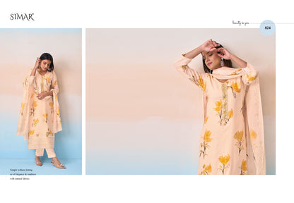 Hamsa Simar Pure Viscose Muslin Pant Style Suits Wholesale Price