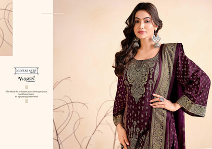 Hamsafar Mumtaz Arts Viscose Karachi Pashmina Salwar Suits Exporter India