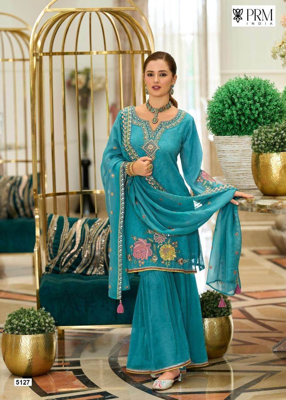 Hamsafar Prm India Organza Readymade Sharara Suits Manufacturer Ahmedabad