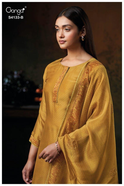 Hamsini 4133 Ganga Premium Bemberg Plazzo Style Suits Wholesale