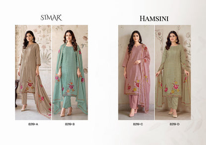 Hamsini Simar Viscose Muslin Pant Style Suits Manufacturer India