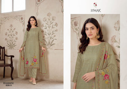 Hamsini Simar Viscose Muslin Pant Style Suits Manufacturer India