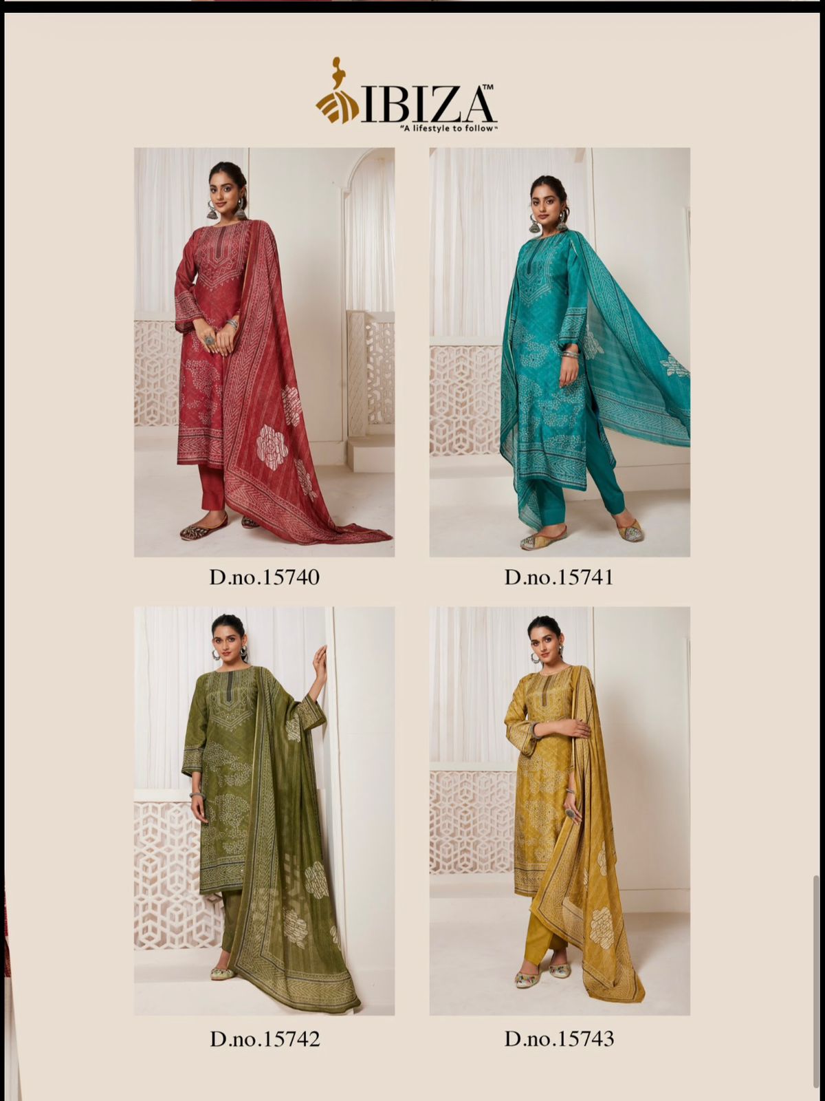 Hanar Ibiza Simar Pant Style Suits Exporter India