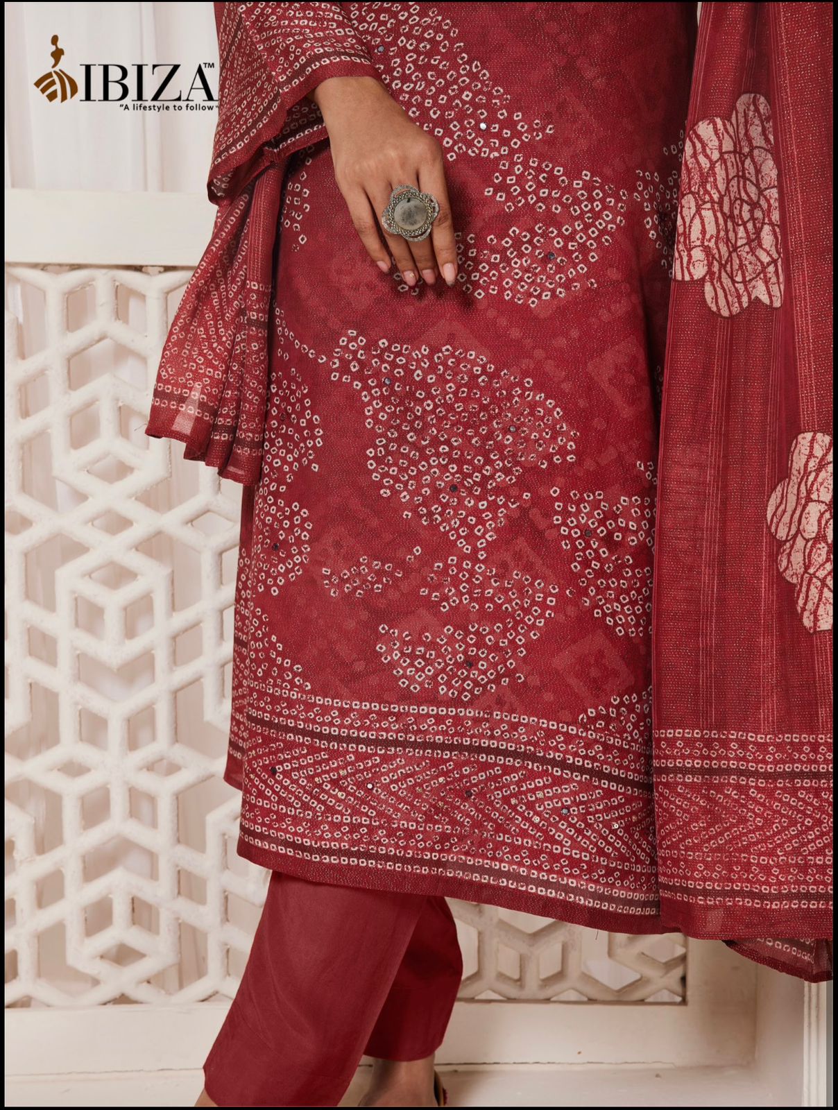 Hanar Ibiza Simar Pant Style Suits Exporter India