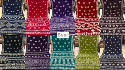 Hand Made Batik Balajit Rayon Sarees Manufacturer Ahmedabad