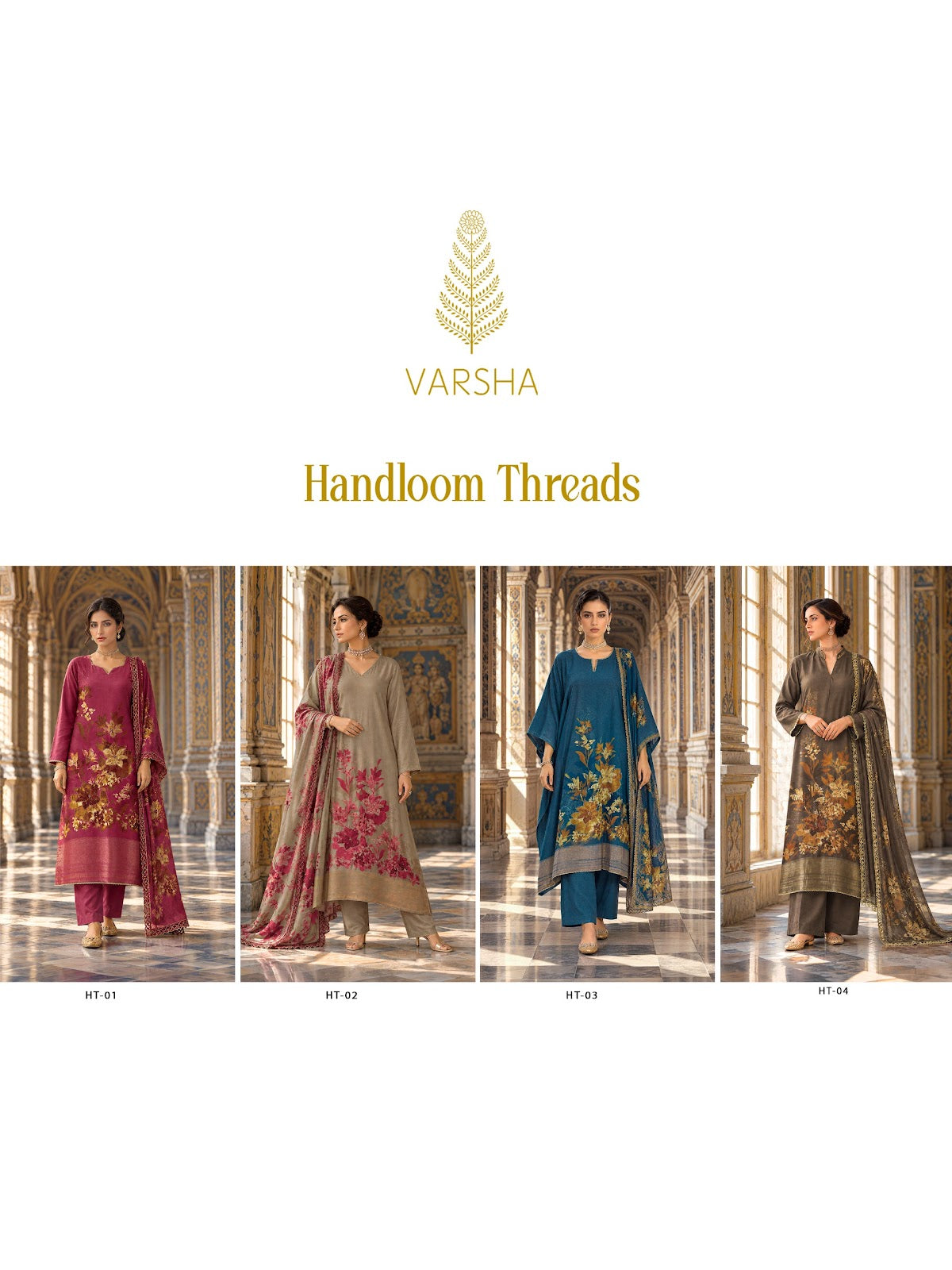 Handloom Threads Varshaa Viscose Pashmina Suits Wholesale