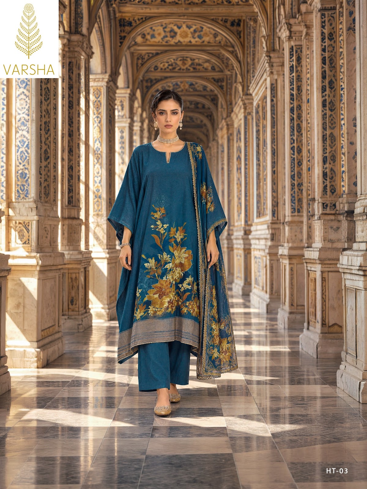 Handloom Threads Varshaa Viscose Pashmina Suits Wholesale
