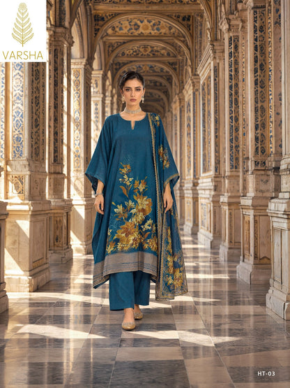 Handloom Threads Varshaa Viscose Pashmina Suits Wholesale