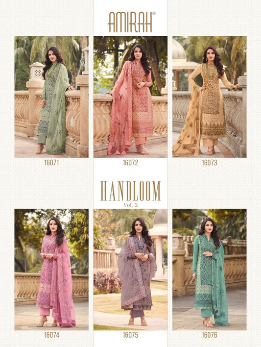 Handloom Vol 2 Amirah Viscose Jacquard Pant Style Suits Wholesale Price