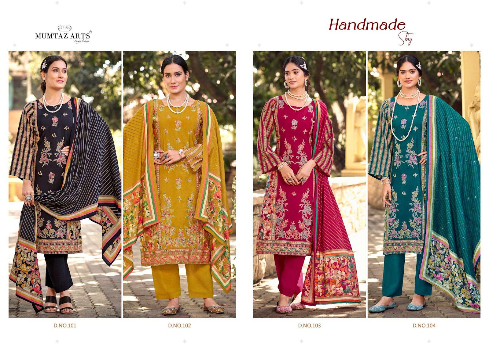 Handmade Story Mumtaz Arts Modal Silk Karachi Salwar Suits Exporter Gujarat