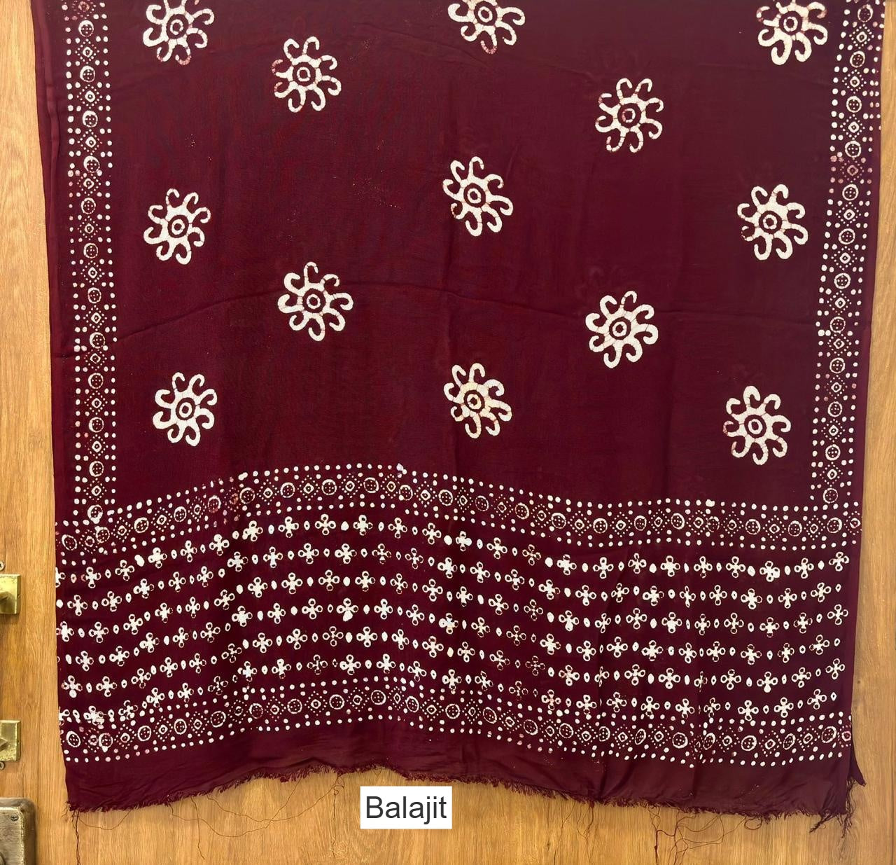 Handmade Wax Batik 0202 Balajit Rayon Dupatta Supplier Ahmedabad