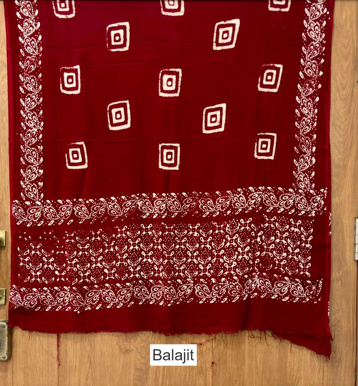 Handmade Wax Batik 0202 Balajit Rayon Dupatta Supplier Ahmedabad