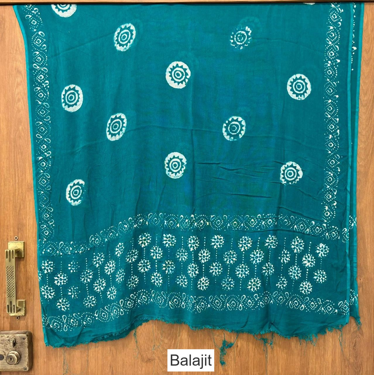 Handmade Wax Batik 0202 Balajit Rayon Dupatta Supplier Ahmedabad