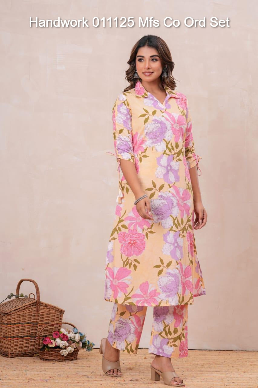 Handwork 011125 Mfs Cotton Co Ord Set Manufacturer Gujarat