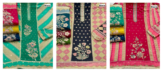 Handwork 02 Siara Viscose Salwar Suits Manufacturer Gujarat