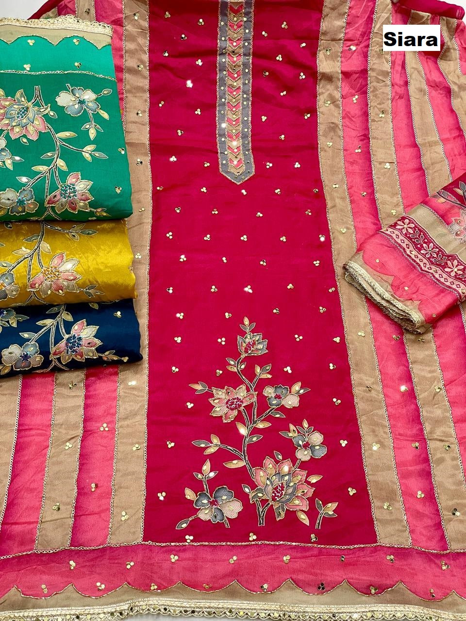 Handwork 02 Siara Viscose Salwar Suits Manufacturer Gujarat