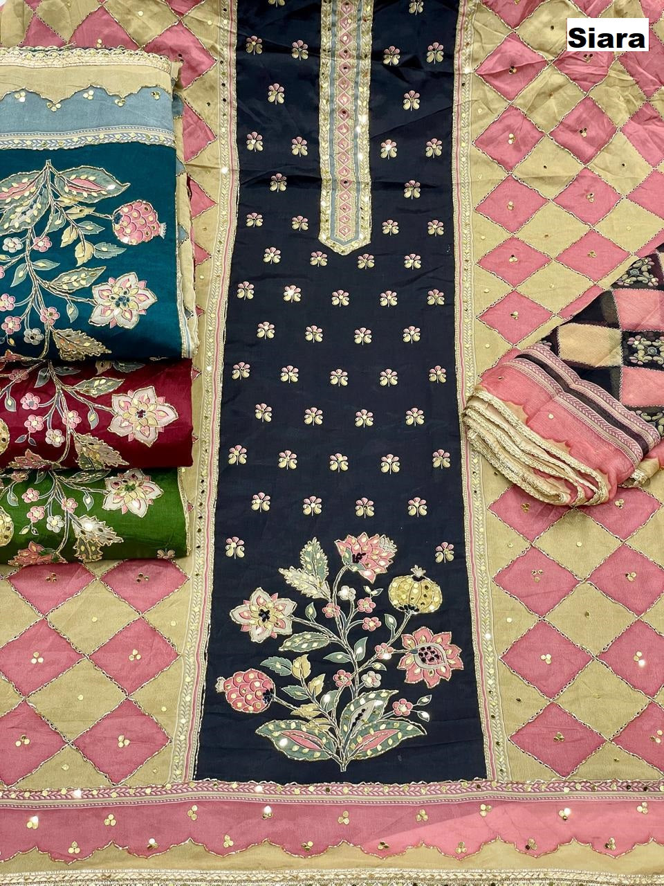 Handwork 02 Siara Viscose Salwar Suits Manufacturer Gujarat