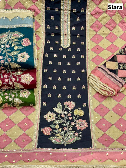Handwork 02 Siara Viscose Salwar Suits Manufacturer Gujarat