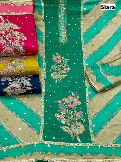 Handwork 02 Siara Viscose Salwar Suits Manufacturer Gujarat