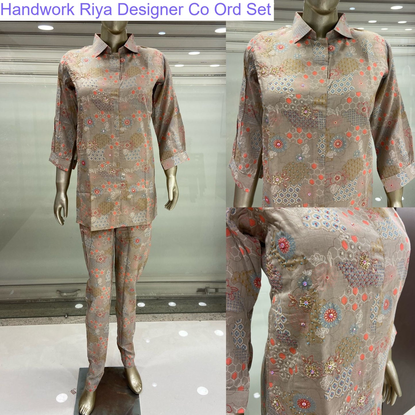 Handwork Riya Designer Modal Co Ord Set Supplier Ahmedabad