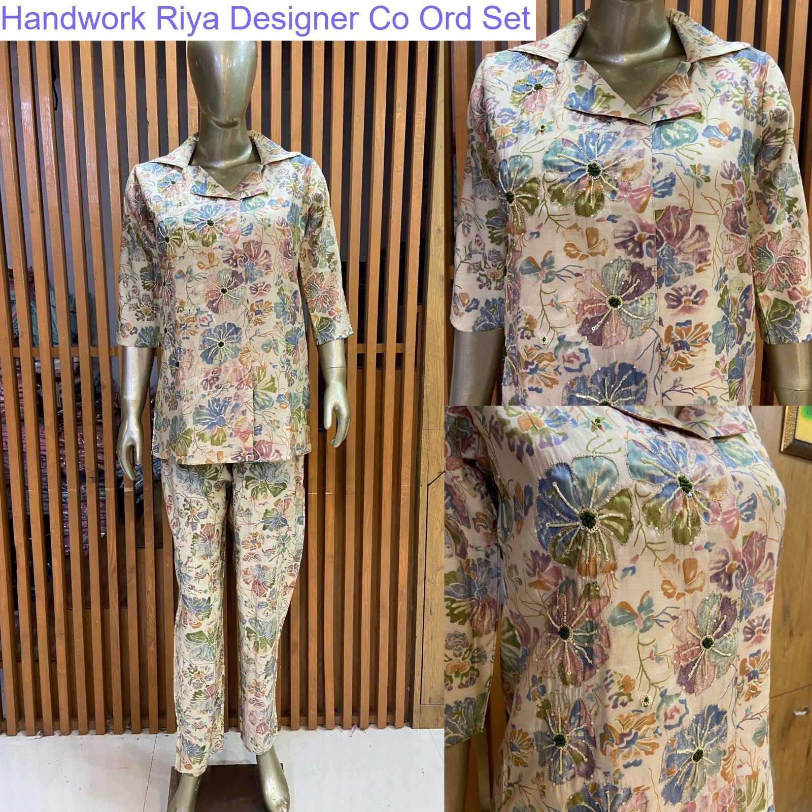 Handwork Riya Designer Modal Co Ord Set Supplier Ahmedabad