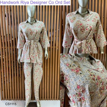 Handwork Riya Designer Modal Co Ord Set Supplier Ahmedabad