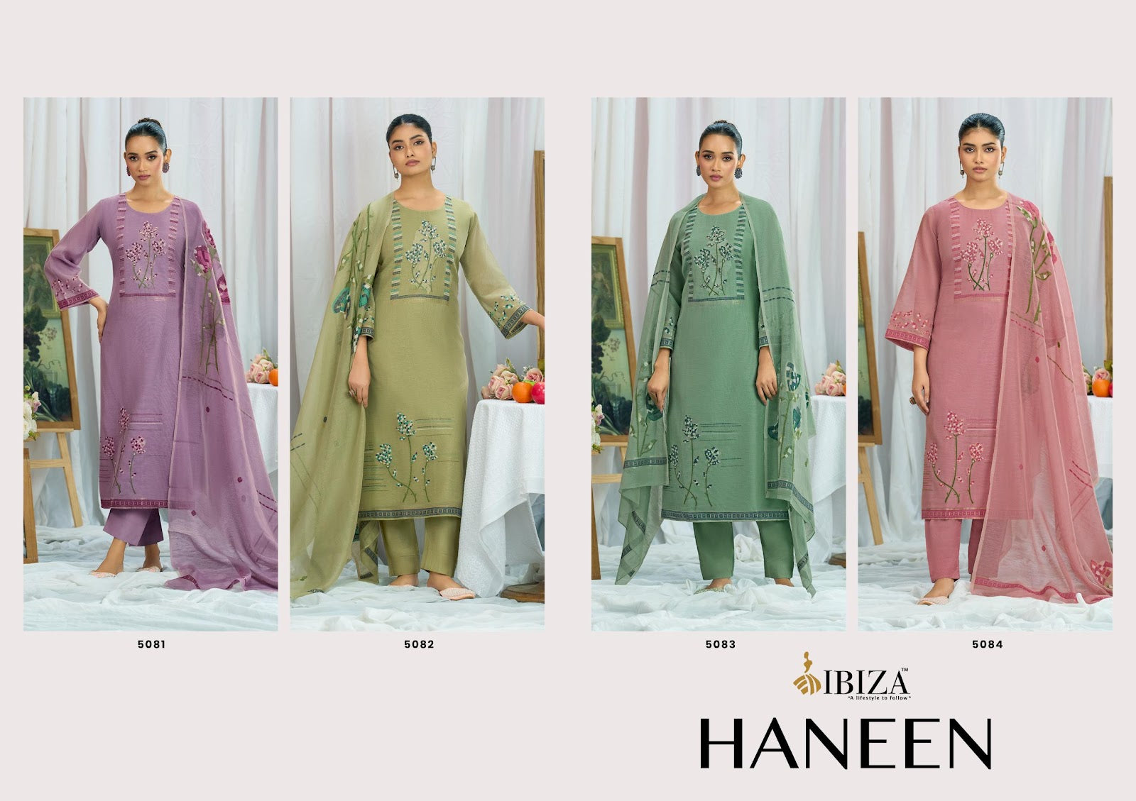 Haneen Ibiza Organic Cotton Pant Style Suits Wholesale Price