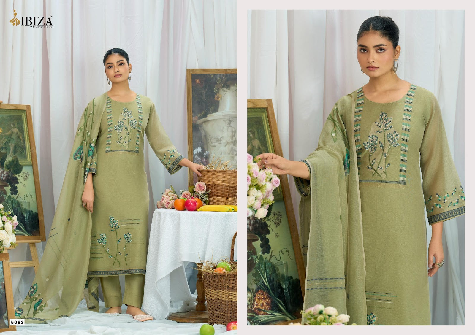 Haneen Ibiza Organic Cotton Pant Style Suits Wholesale Price