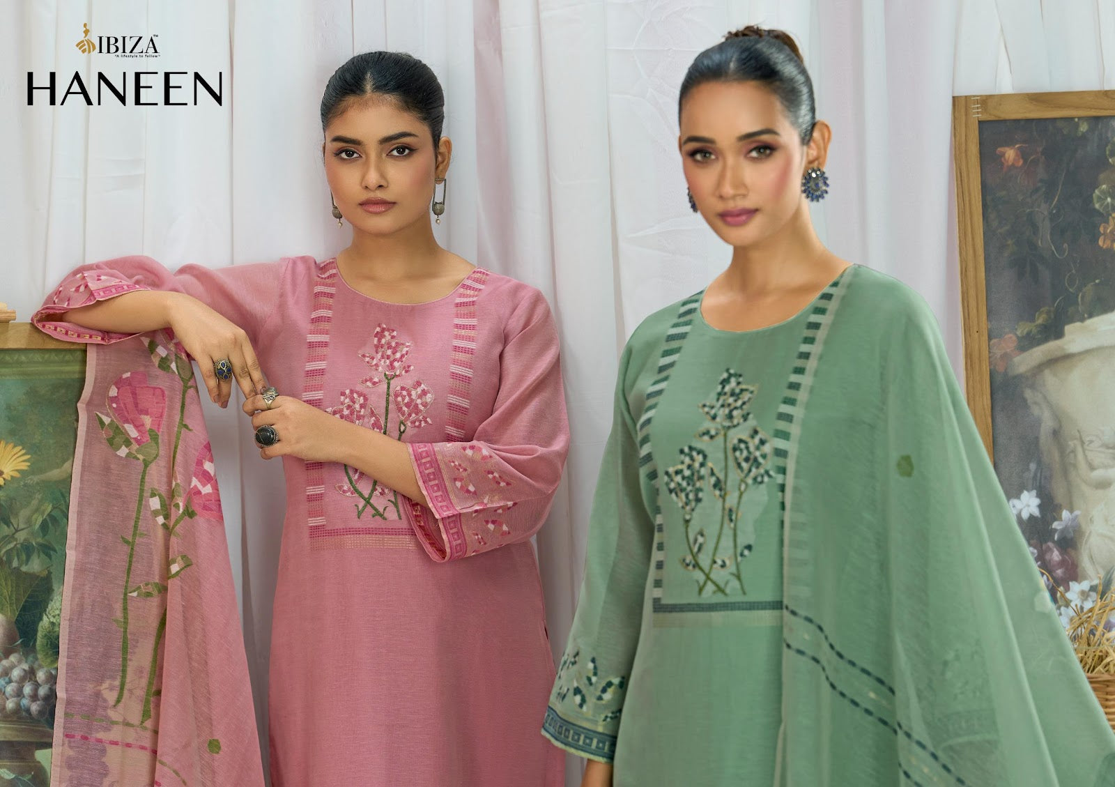 Haneen Ibiza Organic Cotton Pant Style Suits Wholesale Price
