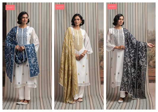 Haneeya Naariti Mul Chanderi Pant Style Suits Supplier Ahmedabad