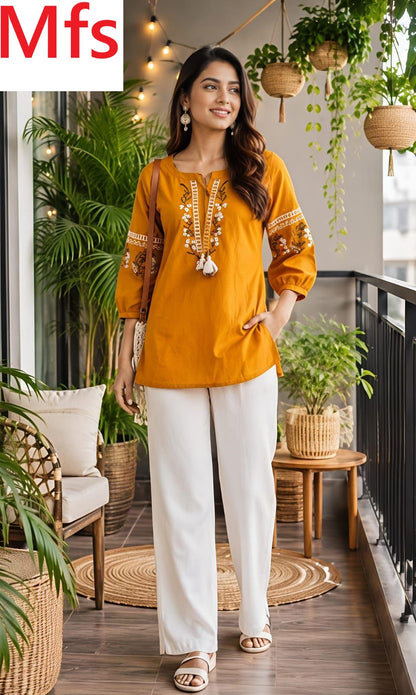 Hanging Tassels Mfs Cotton Fancy Tops Exporter Gujarat