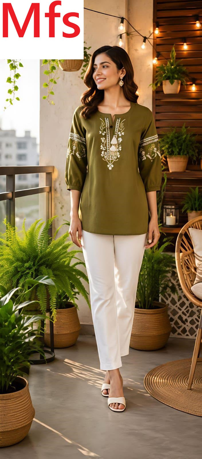 Hanging Tassels Mfs Cotton Fancy Tops Exporter Gujarat