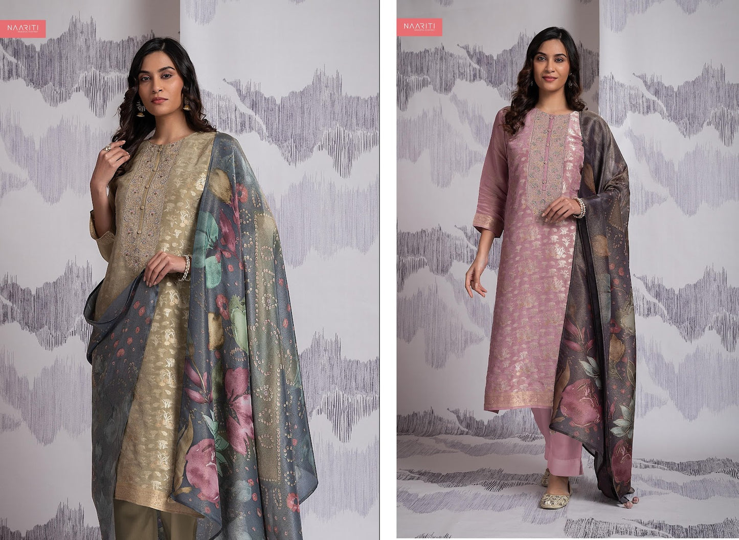 Hania Naariti Tissue Jacquard Pant Style Suits Wholesaler Ahmedabad